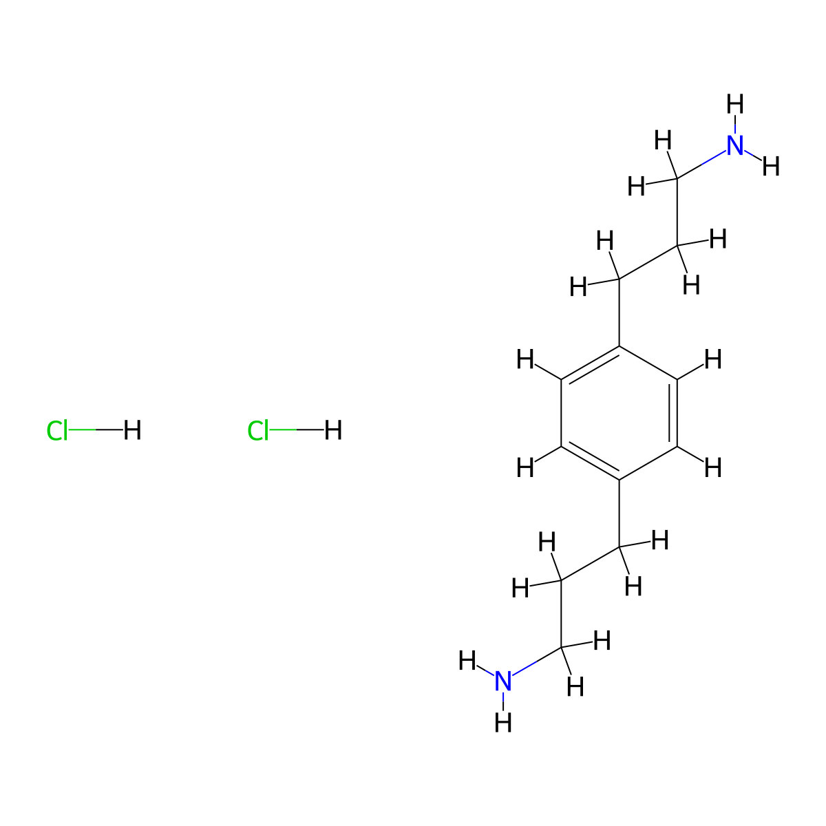 3-[4-(3-Aminopropyl)phenyl]propan-1-aminedihydrochloride molecular structure, CAS 31207-19-9
