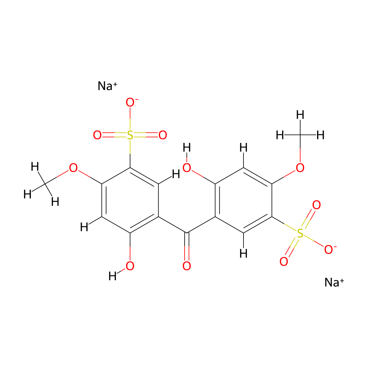 Benzophenone-9 molecular structure, CAS 3121-60-6