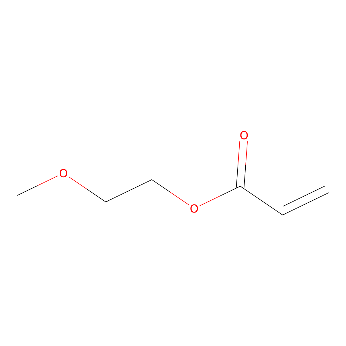 2-Methoxyethyl acrylate molecular structure, CAS 3121-61-7