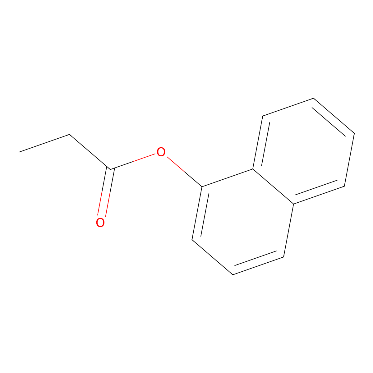 Alpha-naphthyl propionate molecular structure, CAS 3121-71-9