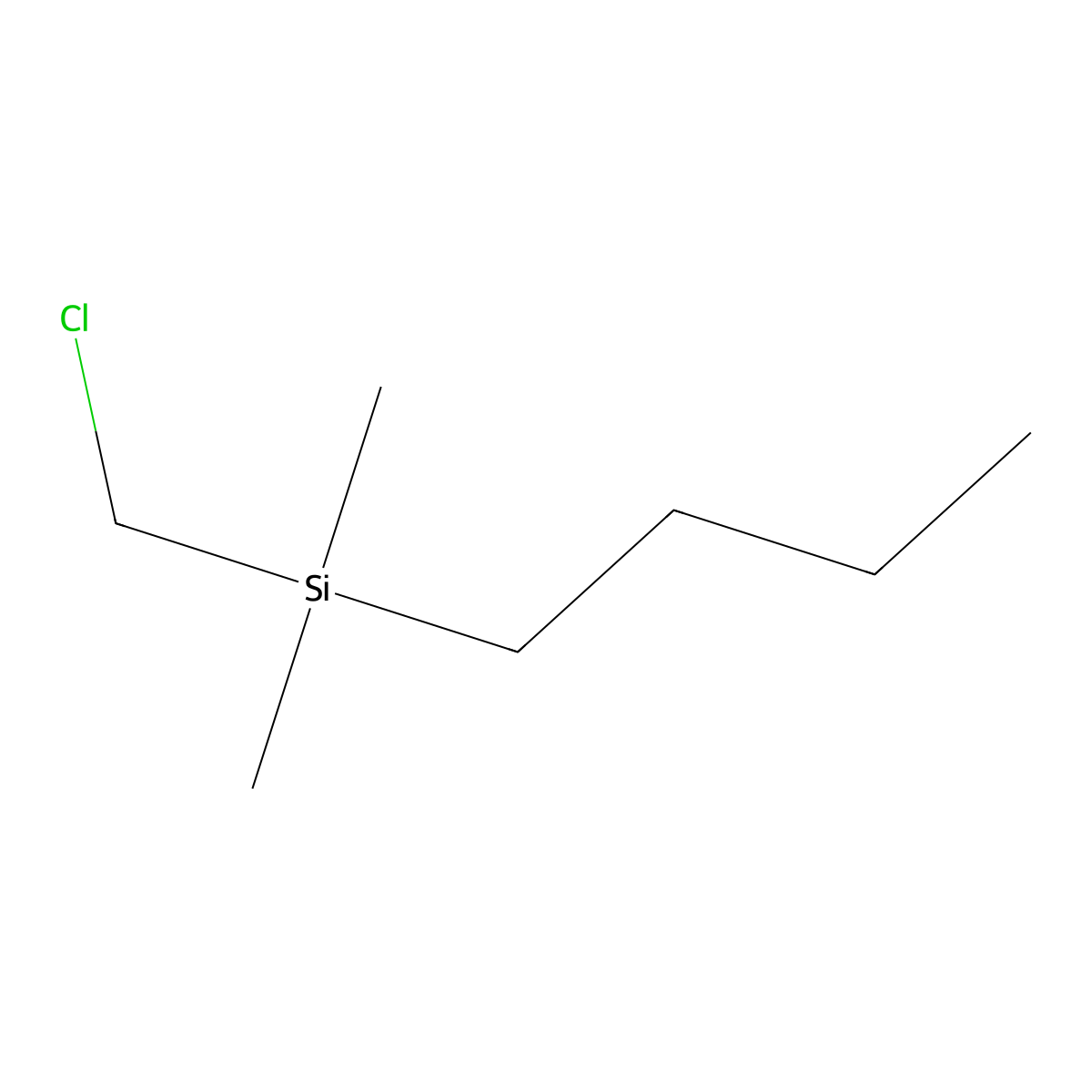 Butyl(chloromethyl)dimethylsilane molecular structure, CAS 3121-75-3