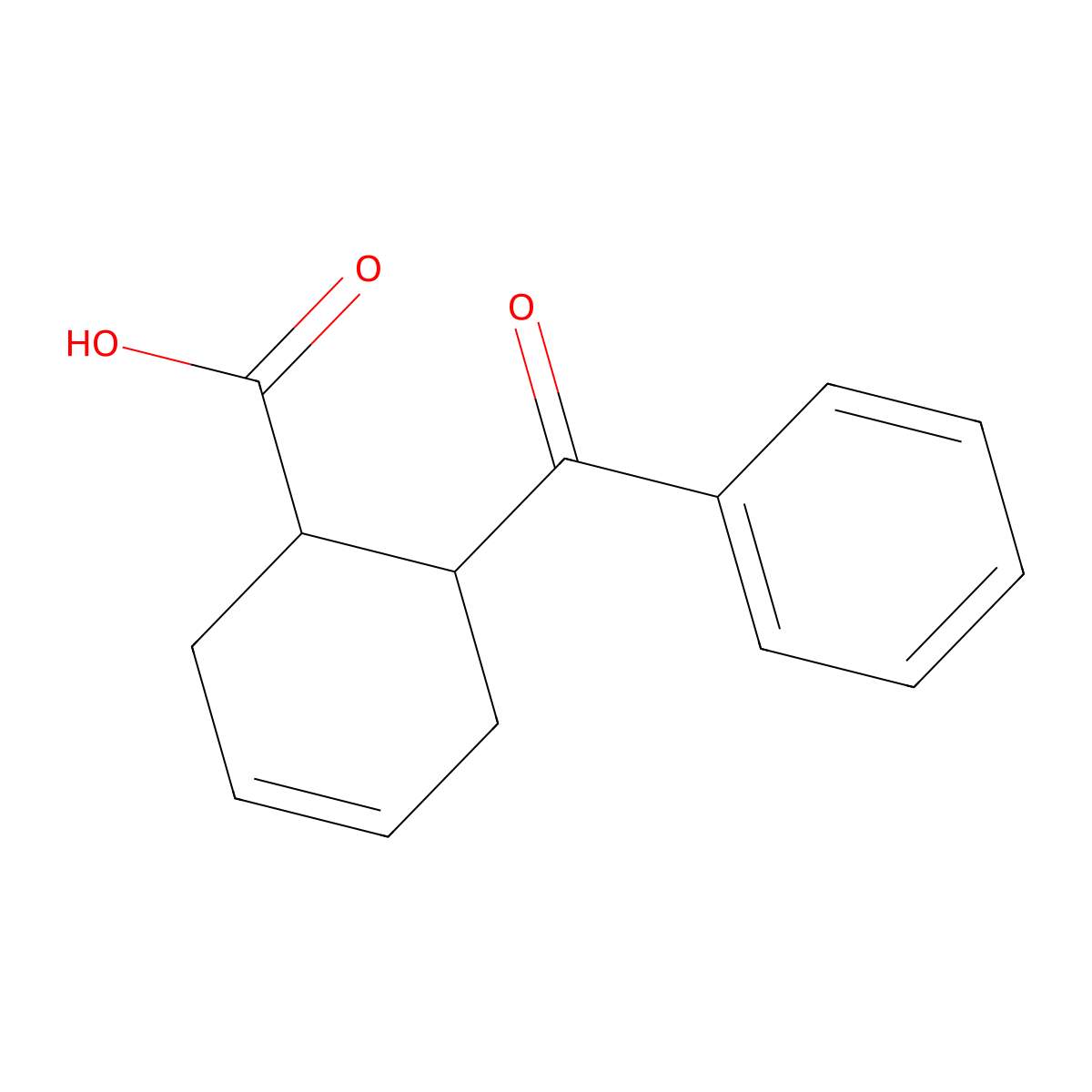 6-Benzoyl-cyclohex-3-enecarboxylic acid molecular structure, CAS 31211-31-1