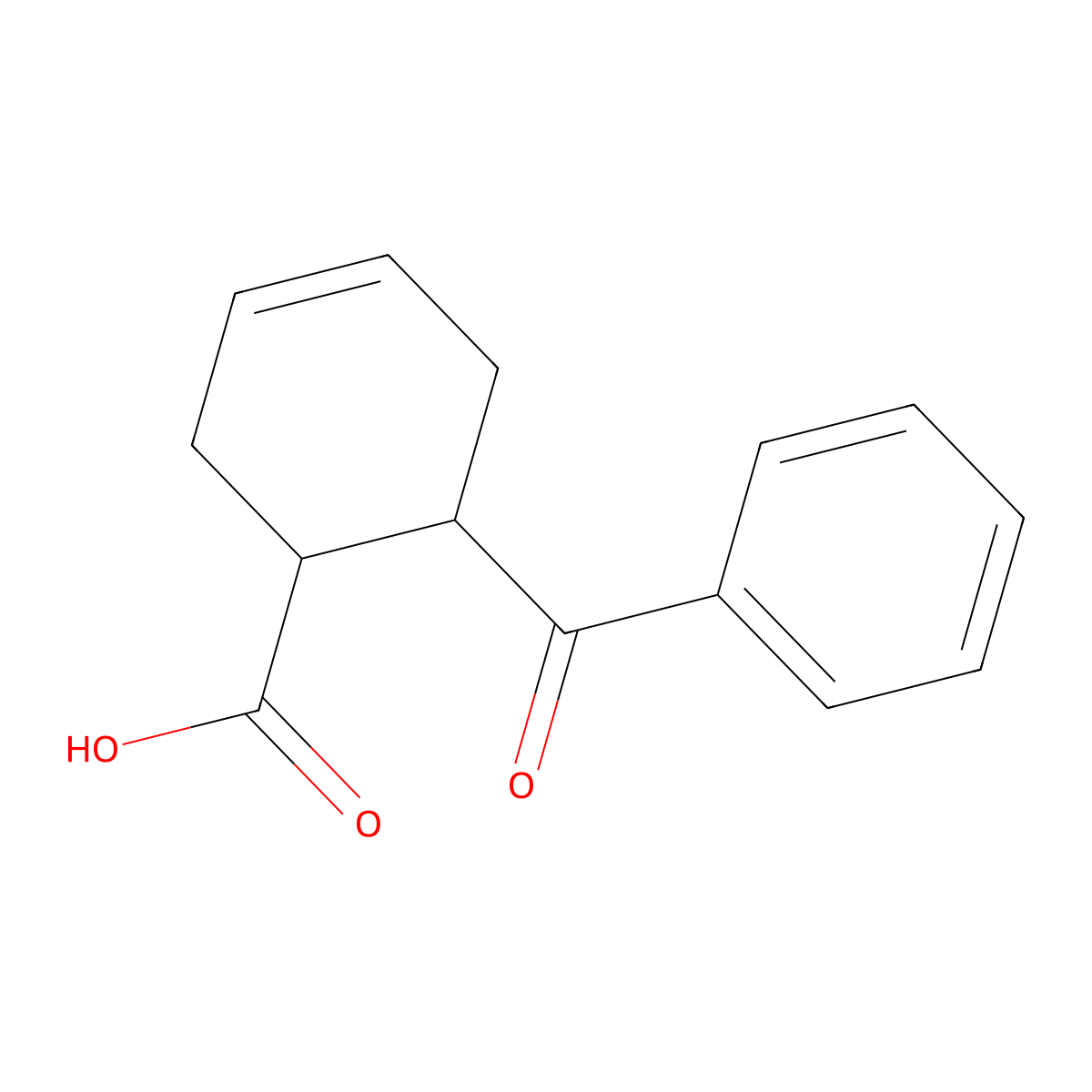 6-Benzoyl-cyclohex-3-enecarboxylic acid molecular structure, CAS 31211-31-1