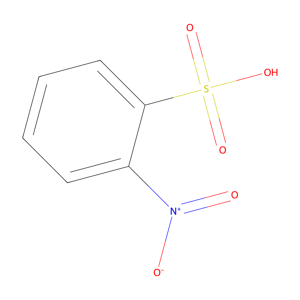 2-Nitrobenzenesulphonic acid molecular structure, CAS 31212-28-9