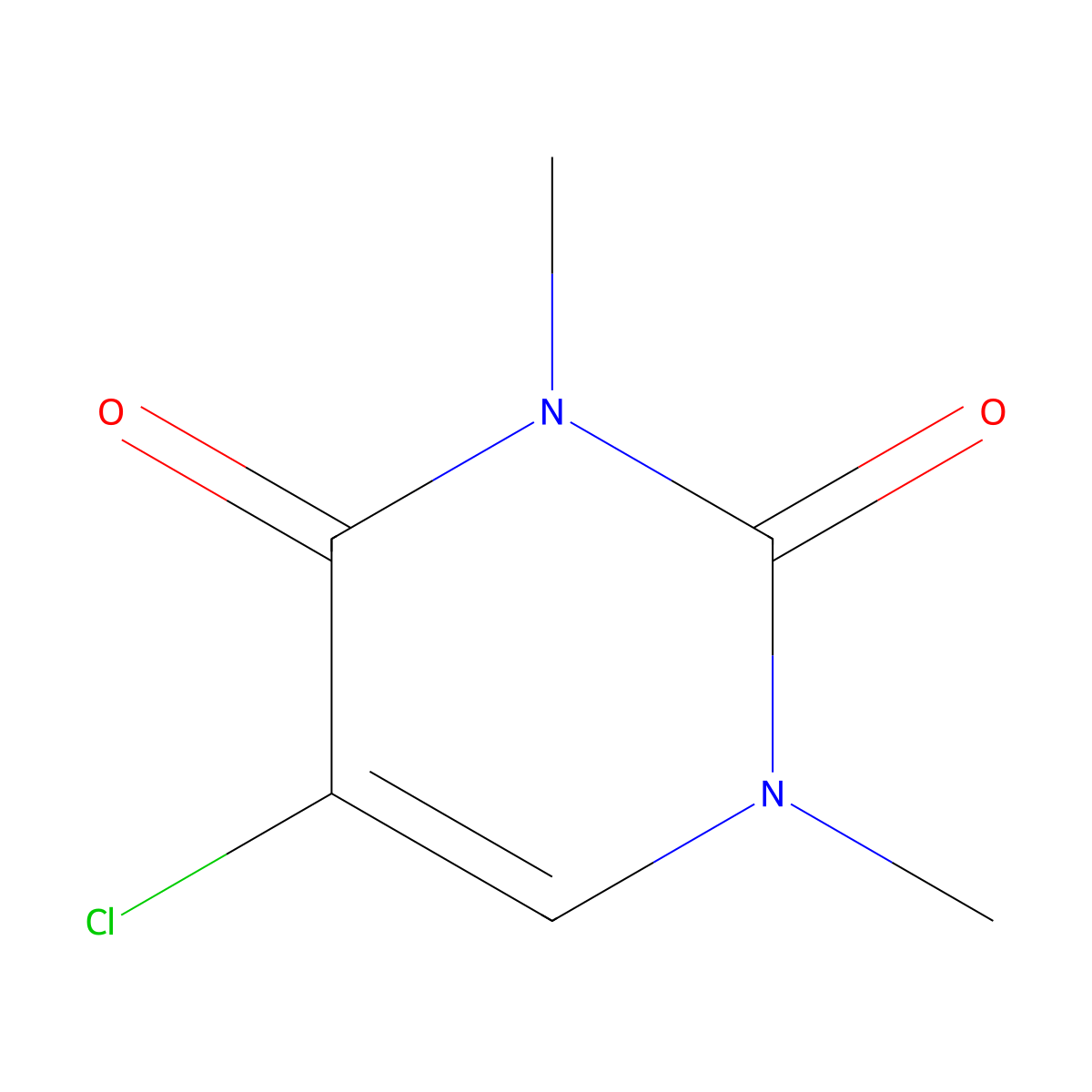 5-Chloro-1,3-dimethyl-1,2,3,4-tetrahydropyrimidine-2,4-dione molecular structure, CAS 31217-00-2