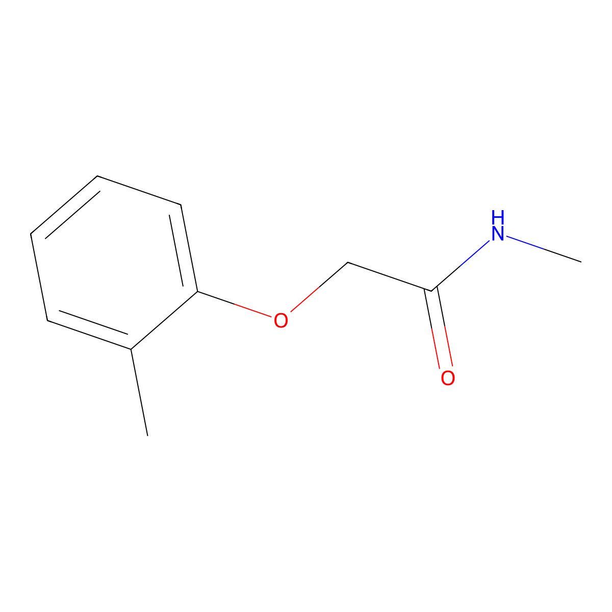 N-methyl-2-(2-methylphenoxy)acetamide molecular structure, CAS 31218-13-0