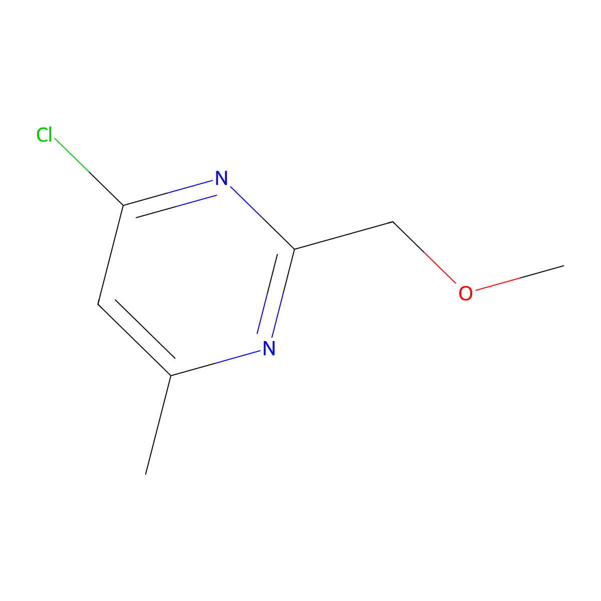 4-Chloro-2-(methoxymethyl)-6-methylpyrimidine molecular structure, CAS 3122-80-3