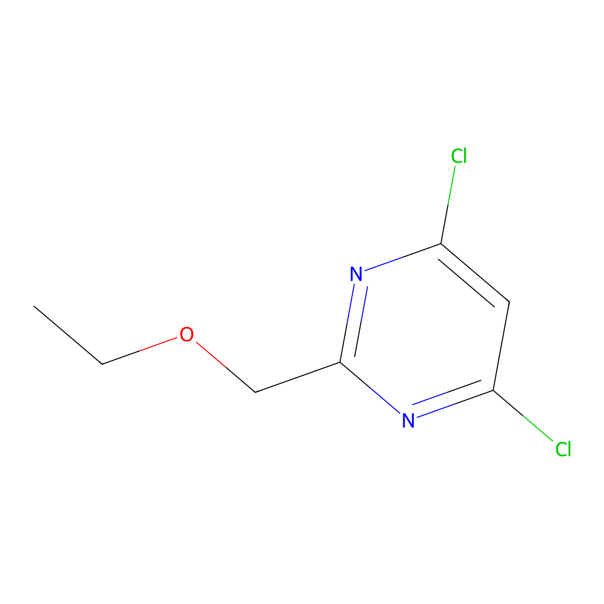 4,6-Dichloro-2-(ethoxymethyl)pyrimidine molecular structure, CAS 3122-82-5