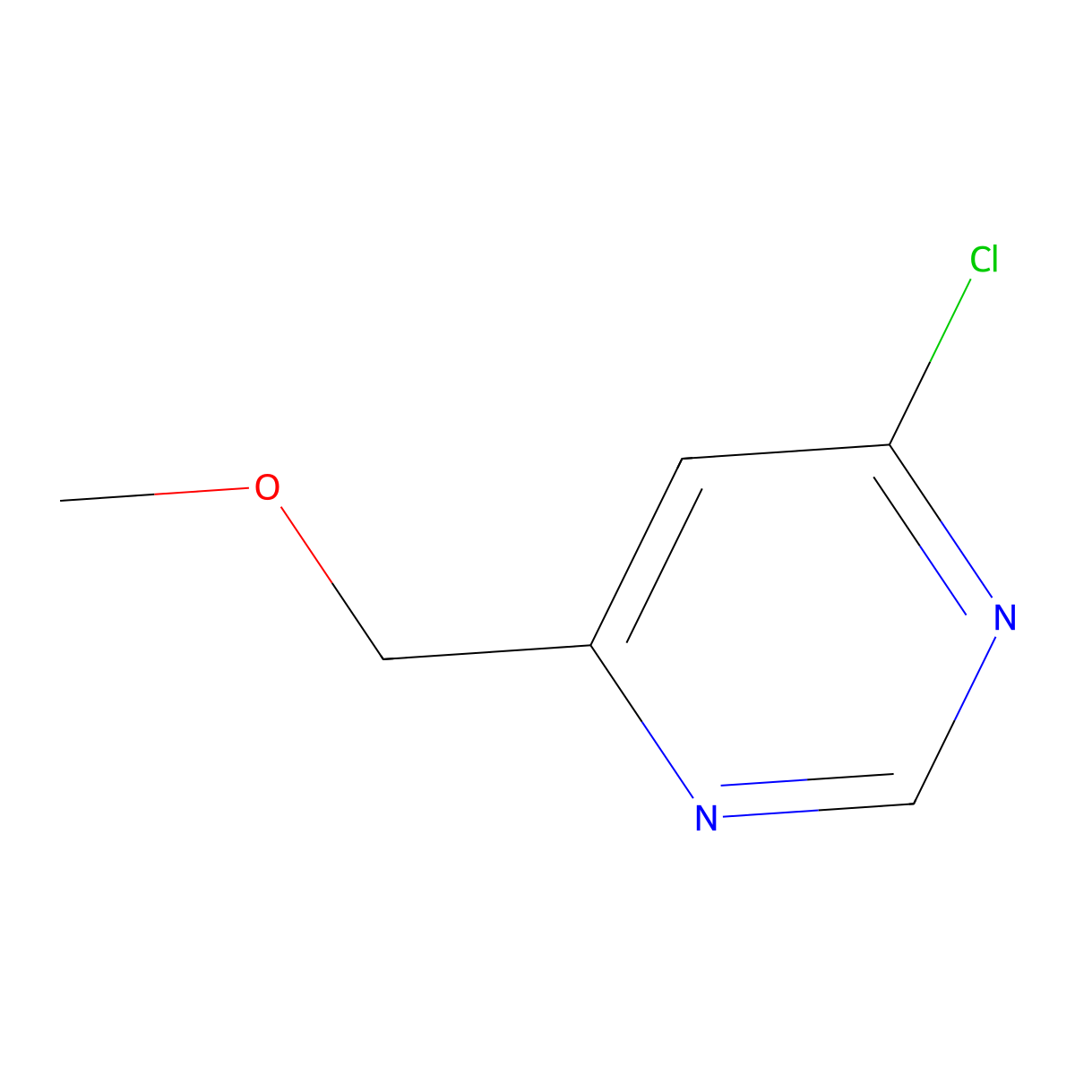 4-Chloro-6-(methoxymethyl)pyrimidine molecular structure, CAS 3122-84-7
