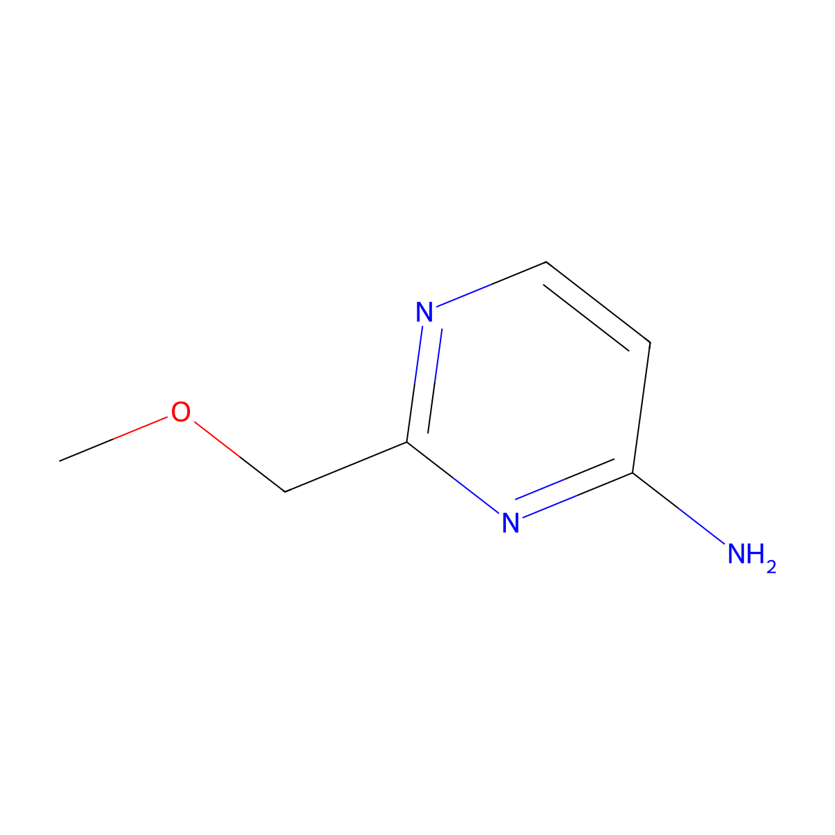 2-(Methoxymethyl)pyrimidin-4-amine molecular structure, CAS 3122-85-8
