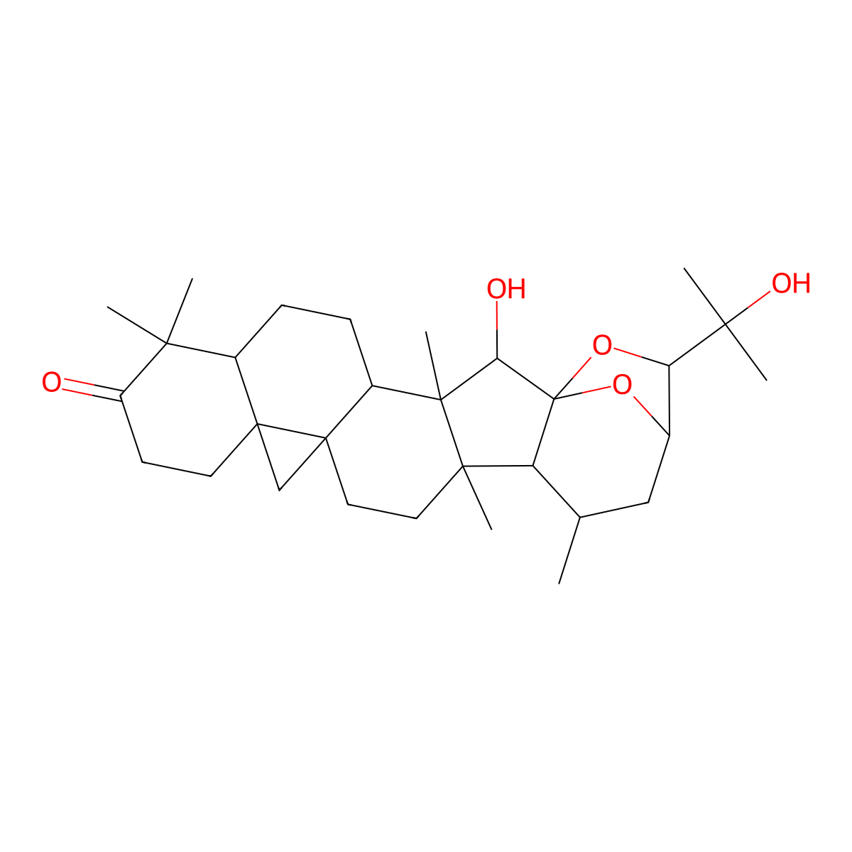 Cimigenol-3-one molecular structure, CAS 31222-32-9