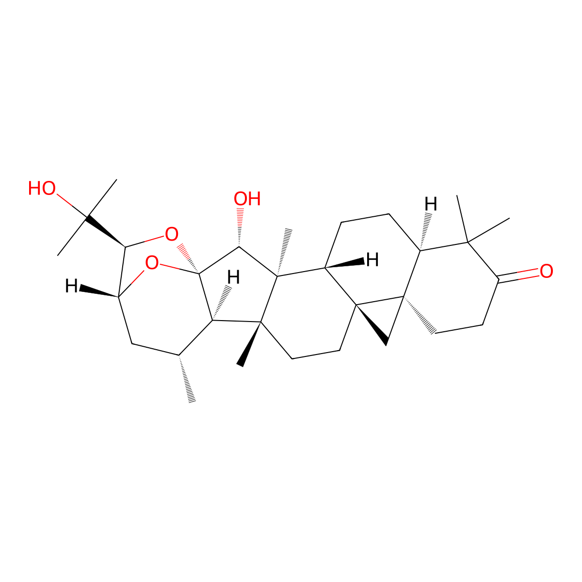 Cimigenol-3-one molecular structure, CAS 31222-32-9
