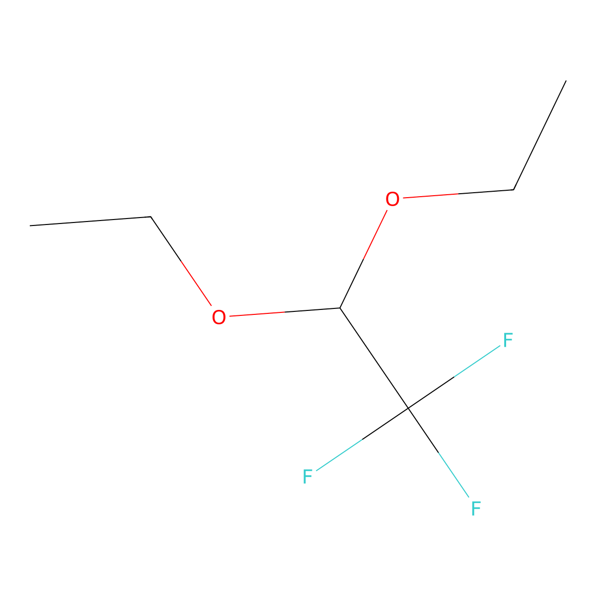 Ethane, 1,1-diethoxy-2,2,2-trifluoro- molecular structure, CAS 31224-45-0