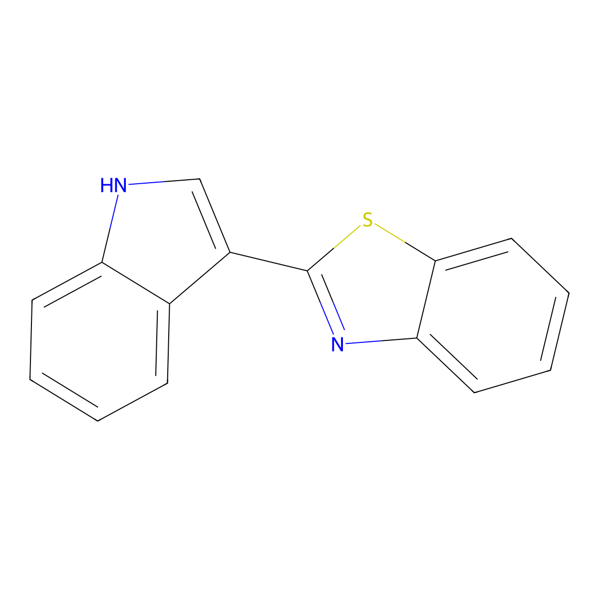 2-(1H-Indol-3-yl)benzothiazole molecular structure, CAS 31224-76-7