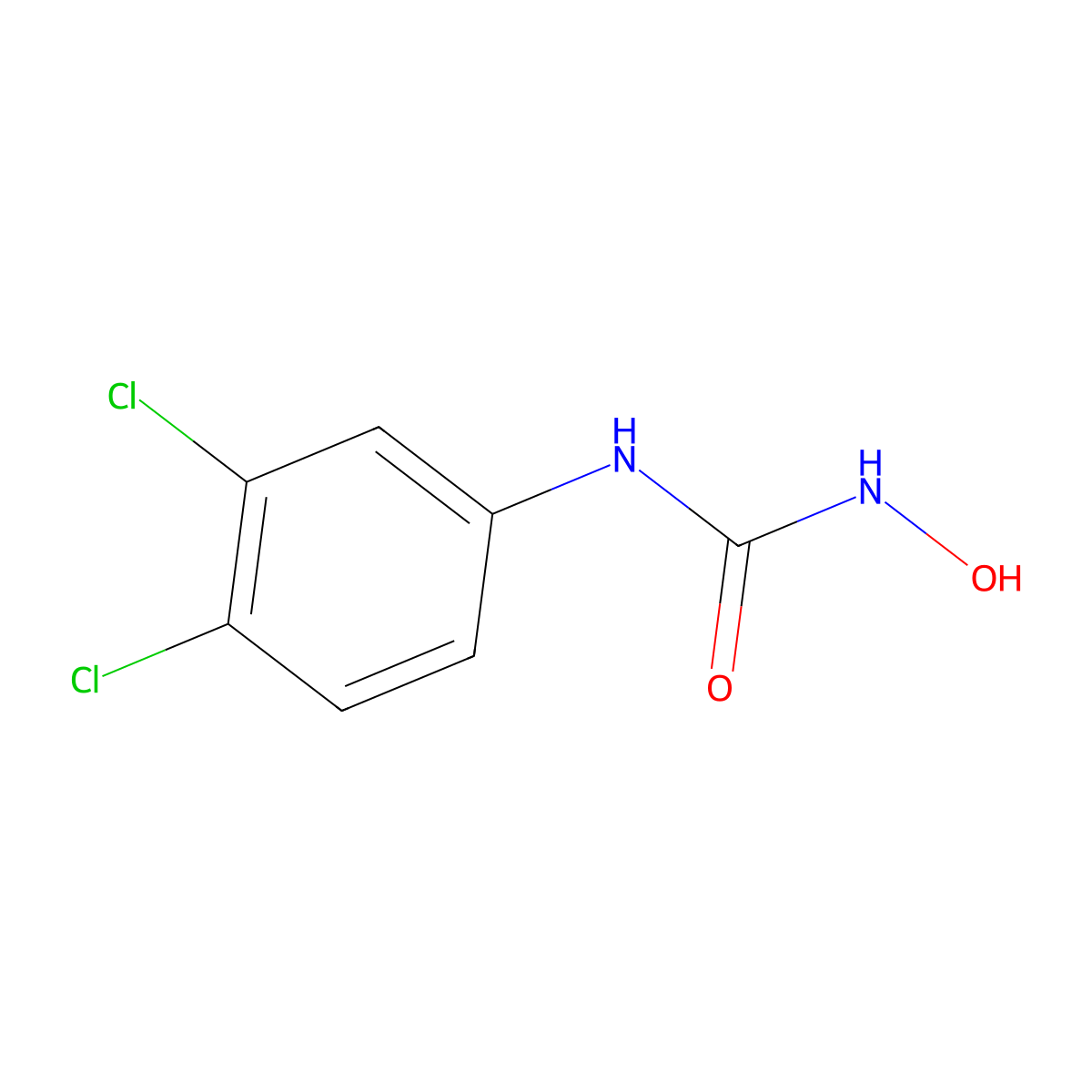 Urea, N-(3,4-dichlorophenyl)-N'-hydroxy- molecular structure, CAS 31225-17-9