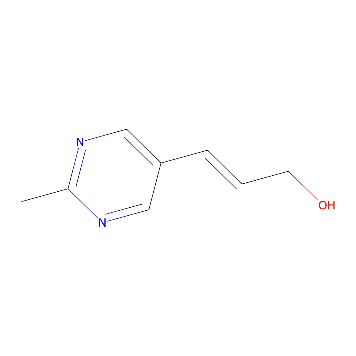 (E)-3-(2-methylpyrimidin-5-yl)prop-2-en-1-ol molecular structure, CAS 312262-94-5