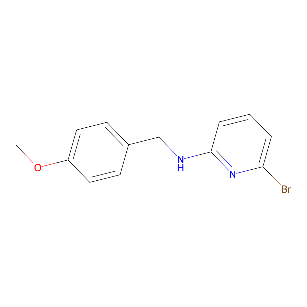 6-Bromo-(4-methoxybenzylamino)pyridine molecular structure, CAS 312263-22-2