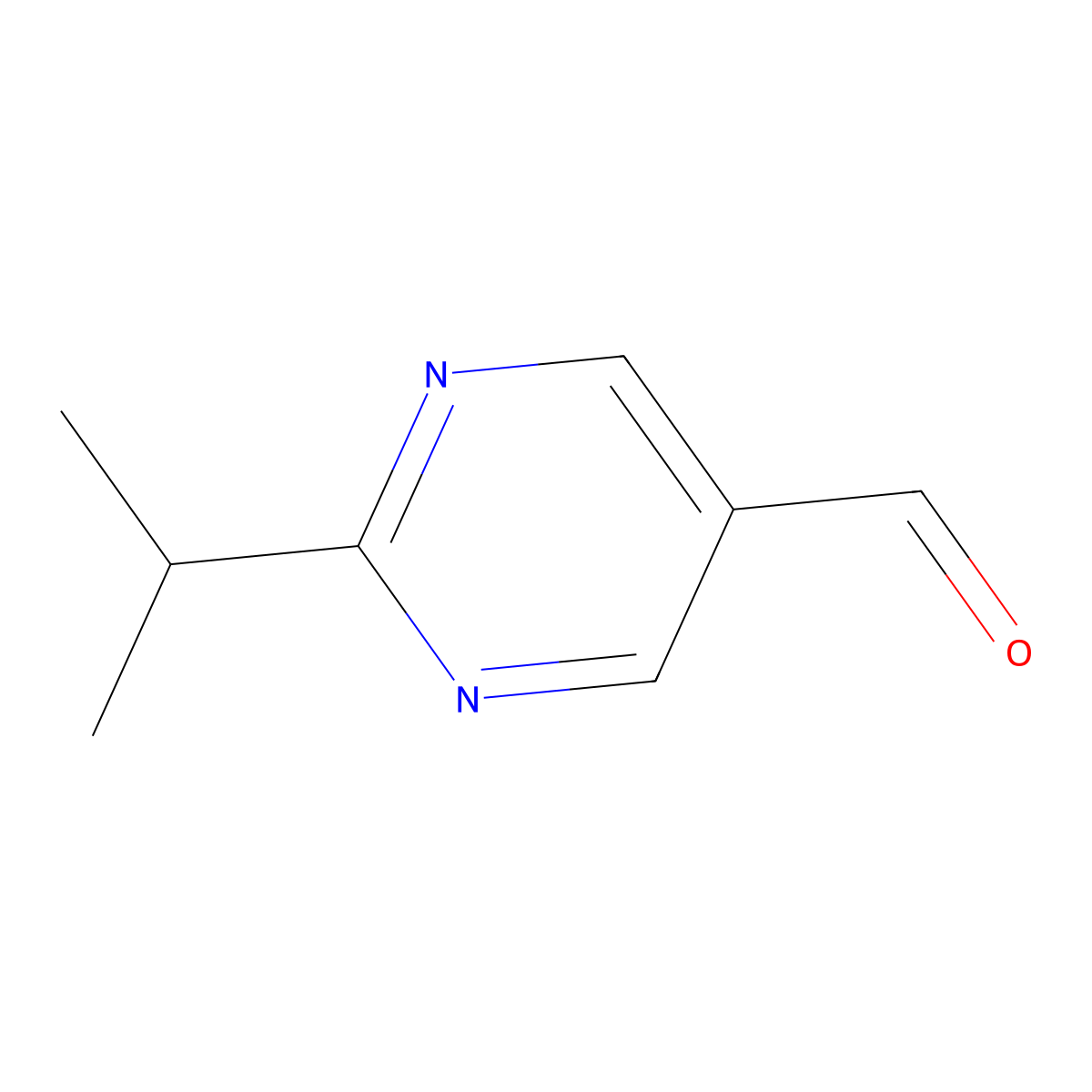 2-Isopropyl-5-pyrimidinecarbaldehyde molecular structure, CAS 312263-48-2