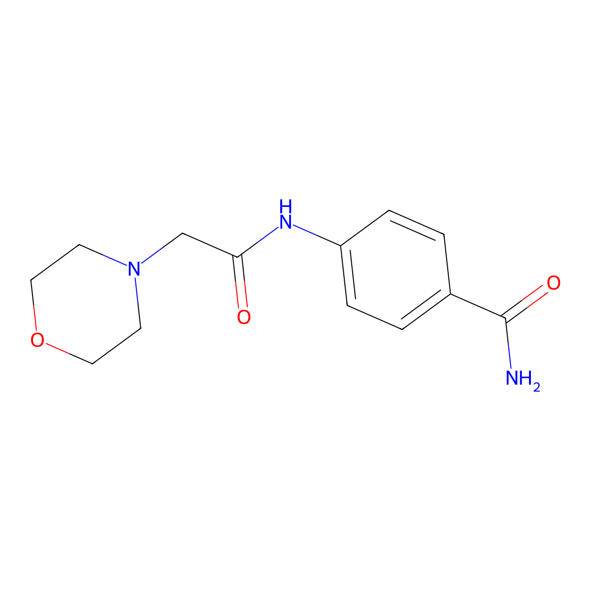 4-[(2-Morpholin-4-ylacetyl)amino]benzamide molecular structure, CAS 312265-15-9
