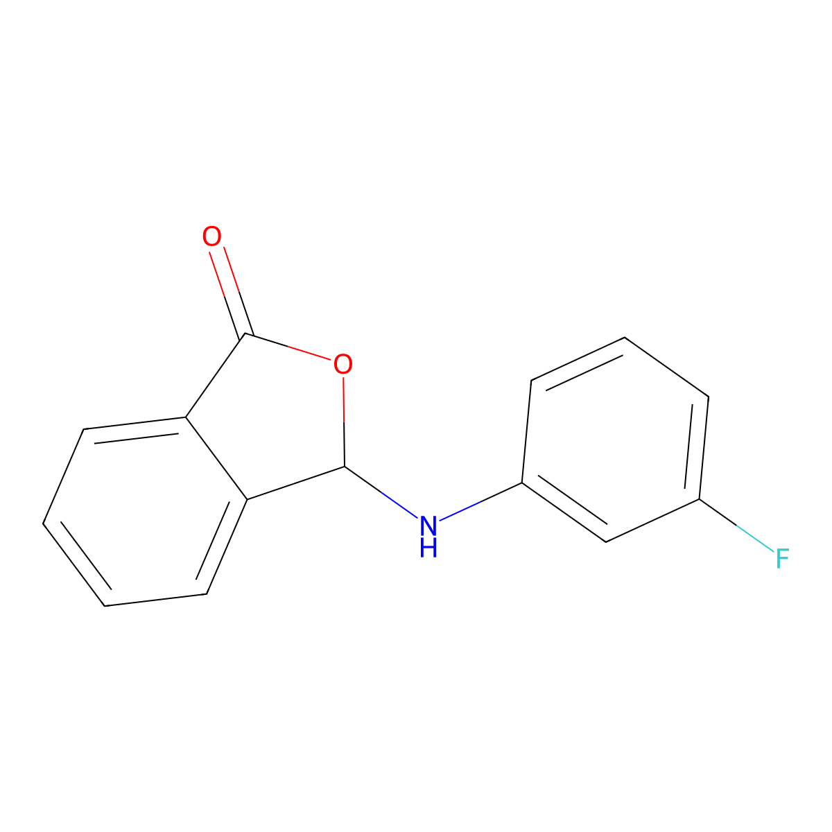 3-(3-fluoroanilino)-3H-2-benzofuran-1-one molecular structure, CAS 312266-04-9