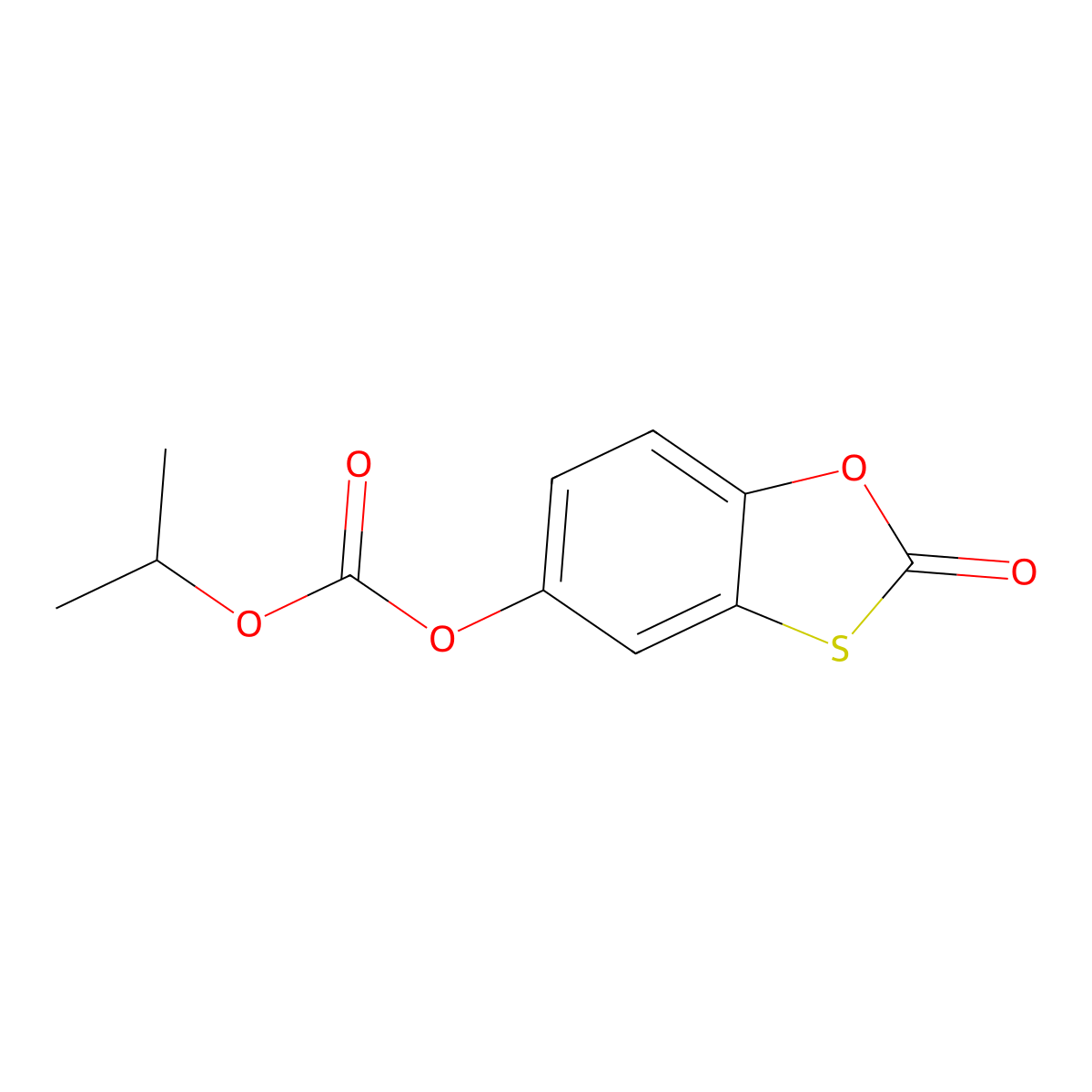 Isopropyl 2-oxo-1,3-benzoxathiol-5-yl carbonate molecular structure, CAS 312266-20-9