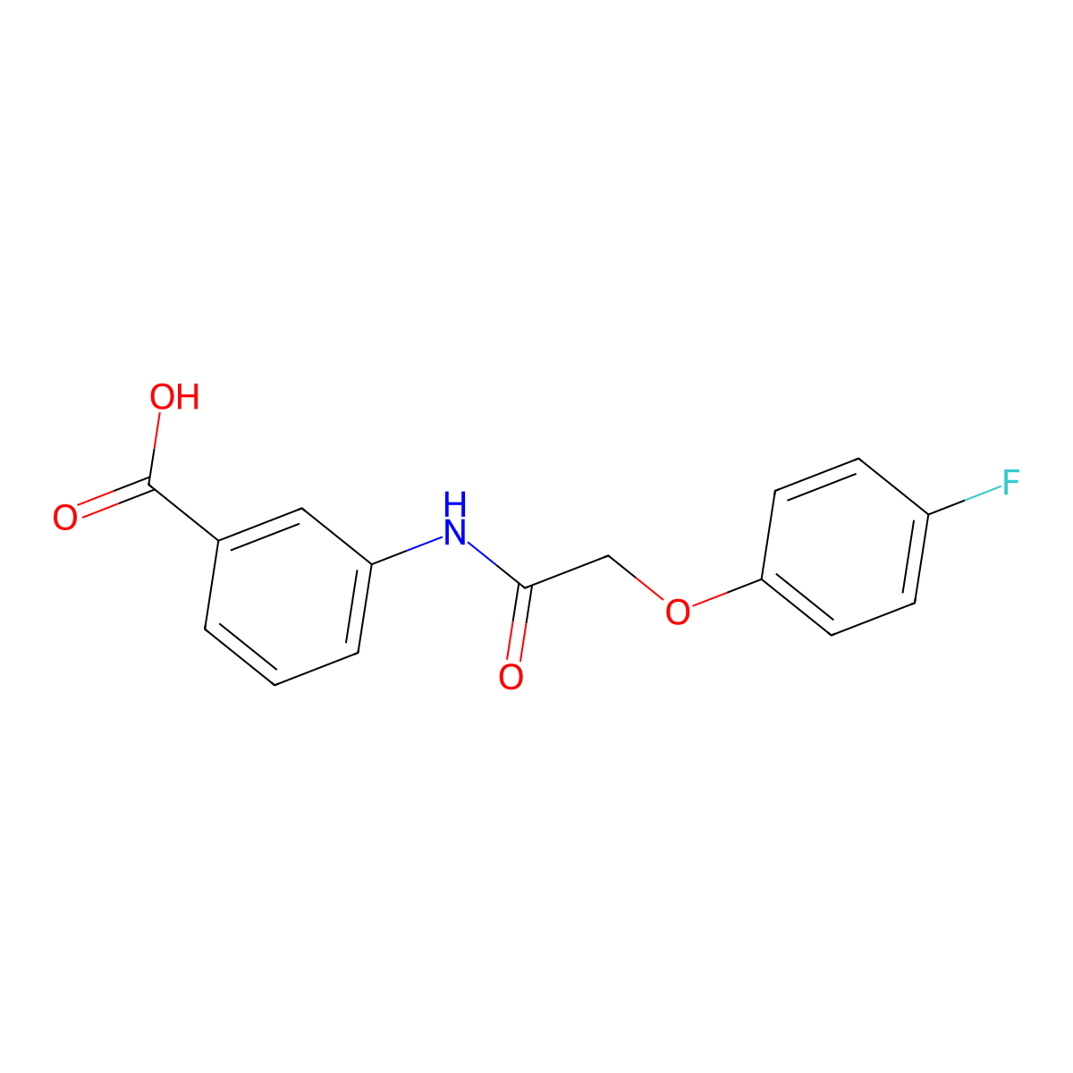 3-{[(4-Fluorophenoxy)acetyl]amino}benzoic acid molecular structure, CAS 312267-25-7