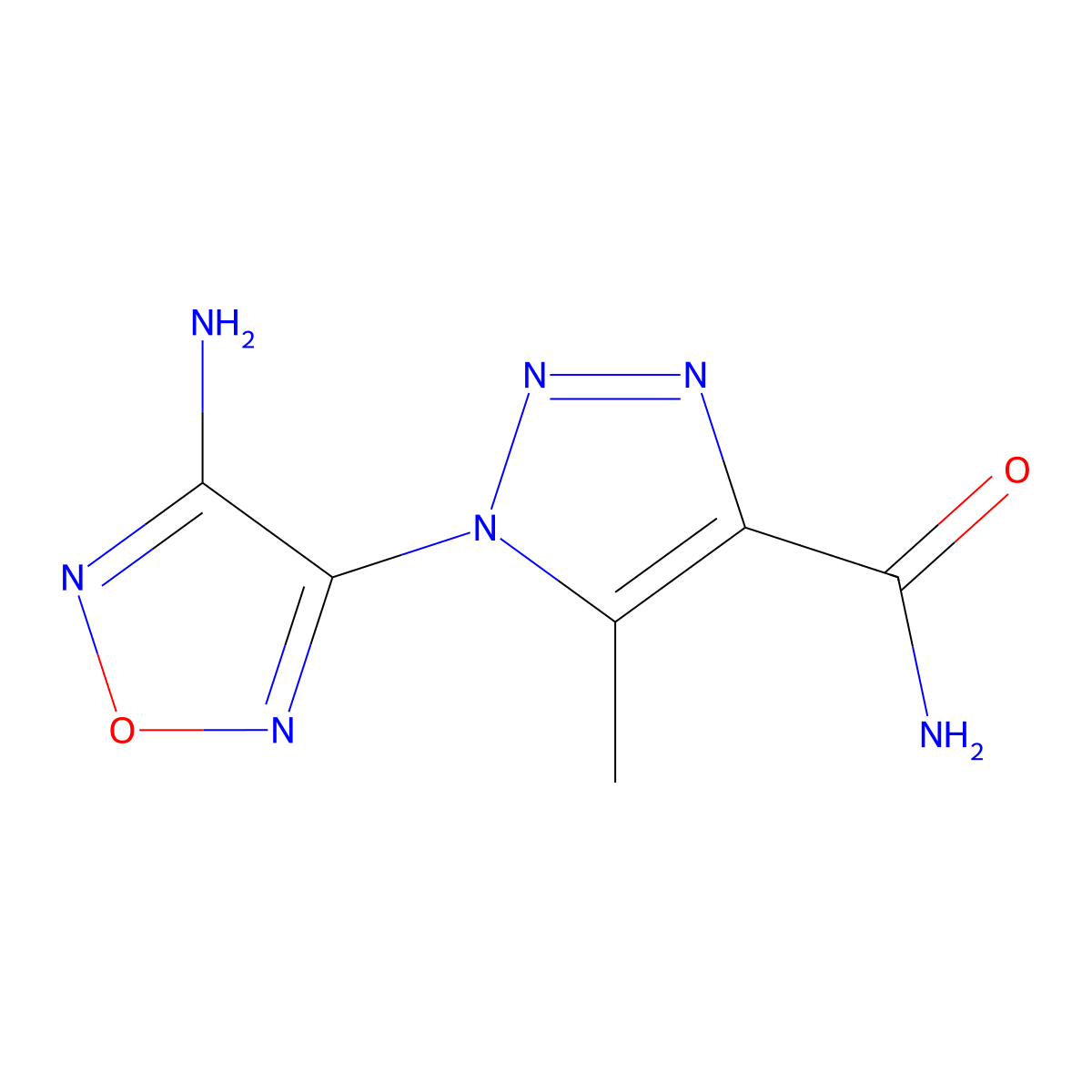 1-(4-Amino-1,2,5-oxadiazol-3-yl)-5-methyl-1H-1,2,3-triazole-4-carboxamide molecular structure, CAS 312267-71-3