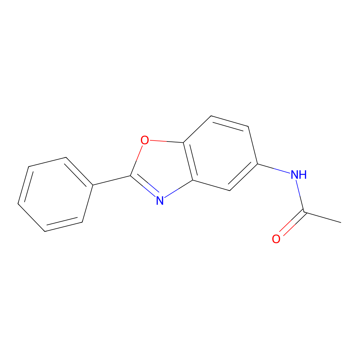 N-(2-phenyl-1,3-benzoxazol-5-yl)acetamide molecular structure, CAS 312269-07-1