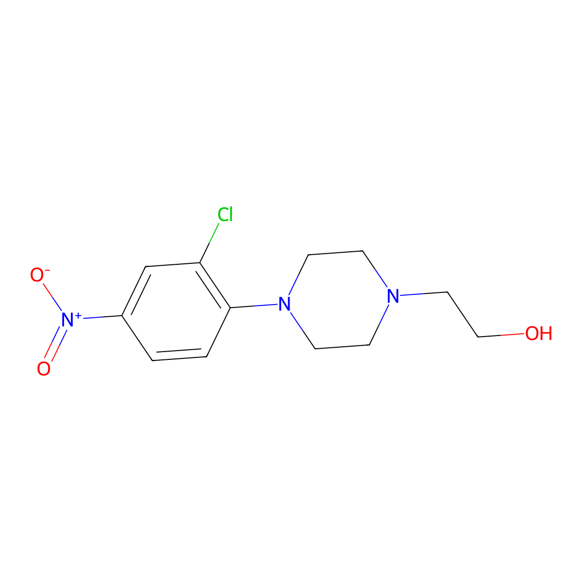 2-(4-(2-Chloro-4-nitrophenyl)piperazin-1-yl)ethanol molecular structure, CAS 312269-35-5