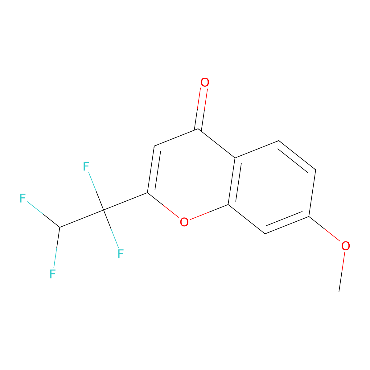 7-methoxy-2-(1,1,2,2-tetrafluoroethyl)-4H-chromen-4-one molecular structure, CAS 312269-59-3