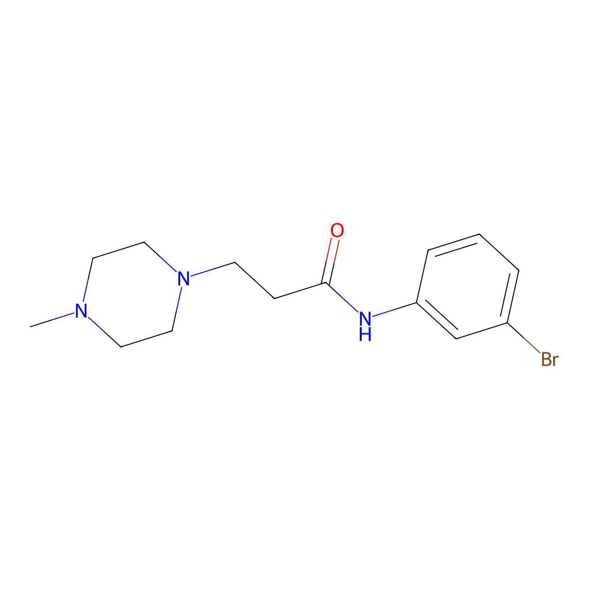 N-(3-bromophenyl)-3-(4-methylpiperazin-1-yl)propanamide molecular structure, CAS 312269-63-9
