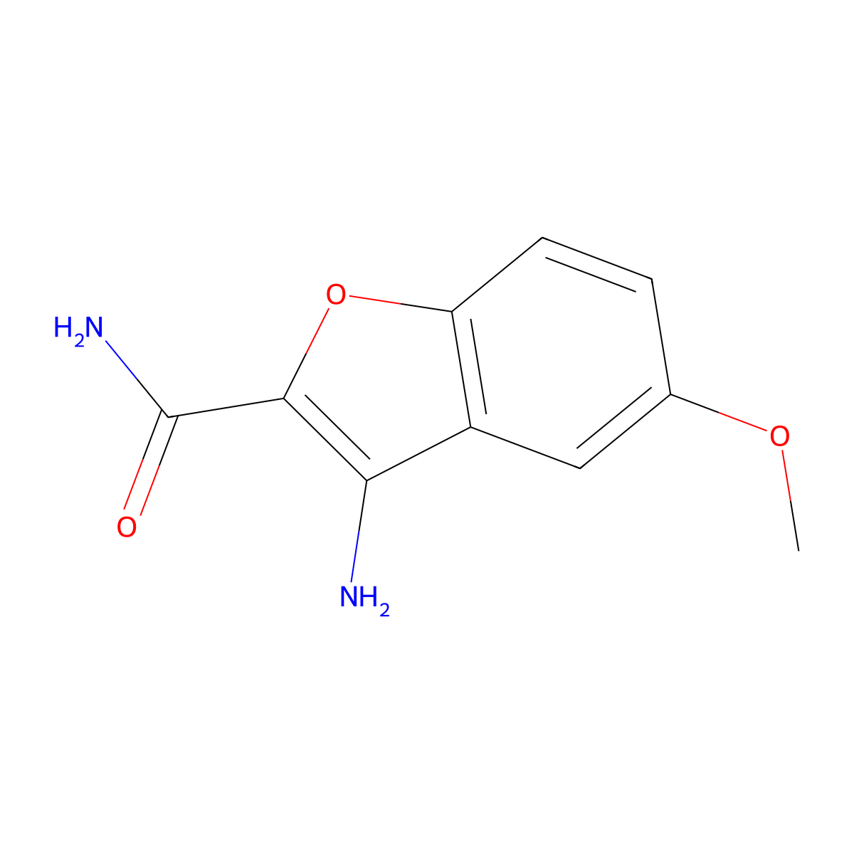3-Amino-5-methoxybenzofuran-2-carboxamide molecular structure, CAS 312269-83-3