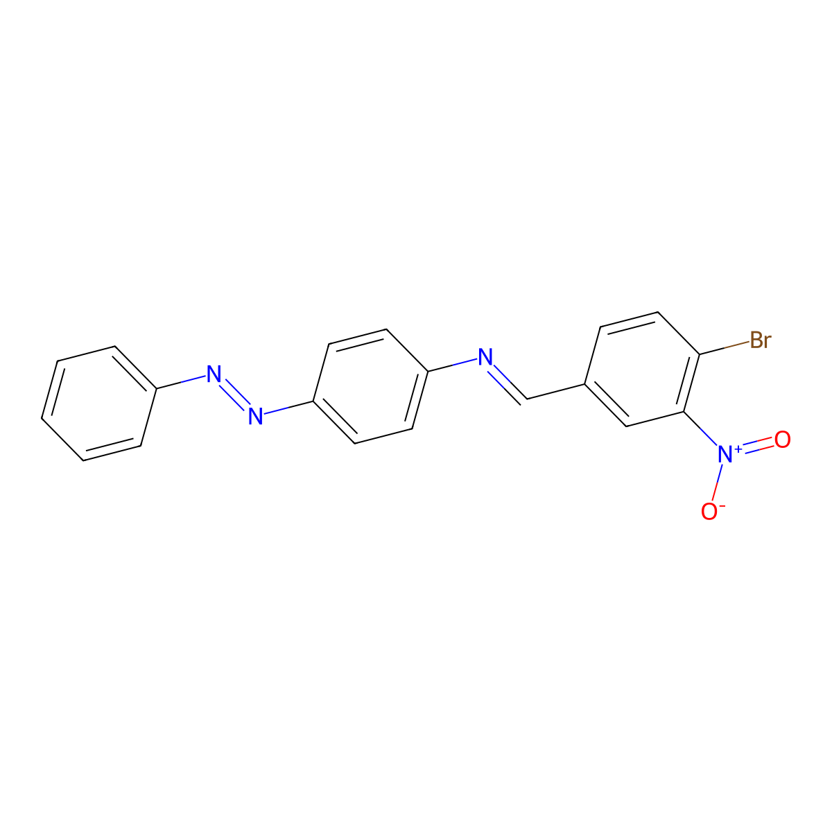 N-[(E)-(4-bromo-3-nitrophenyl)methylidene]-4-[(E)-phenyldiazenyl]aniline molecular structure, CAS 312270-45-4