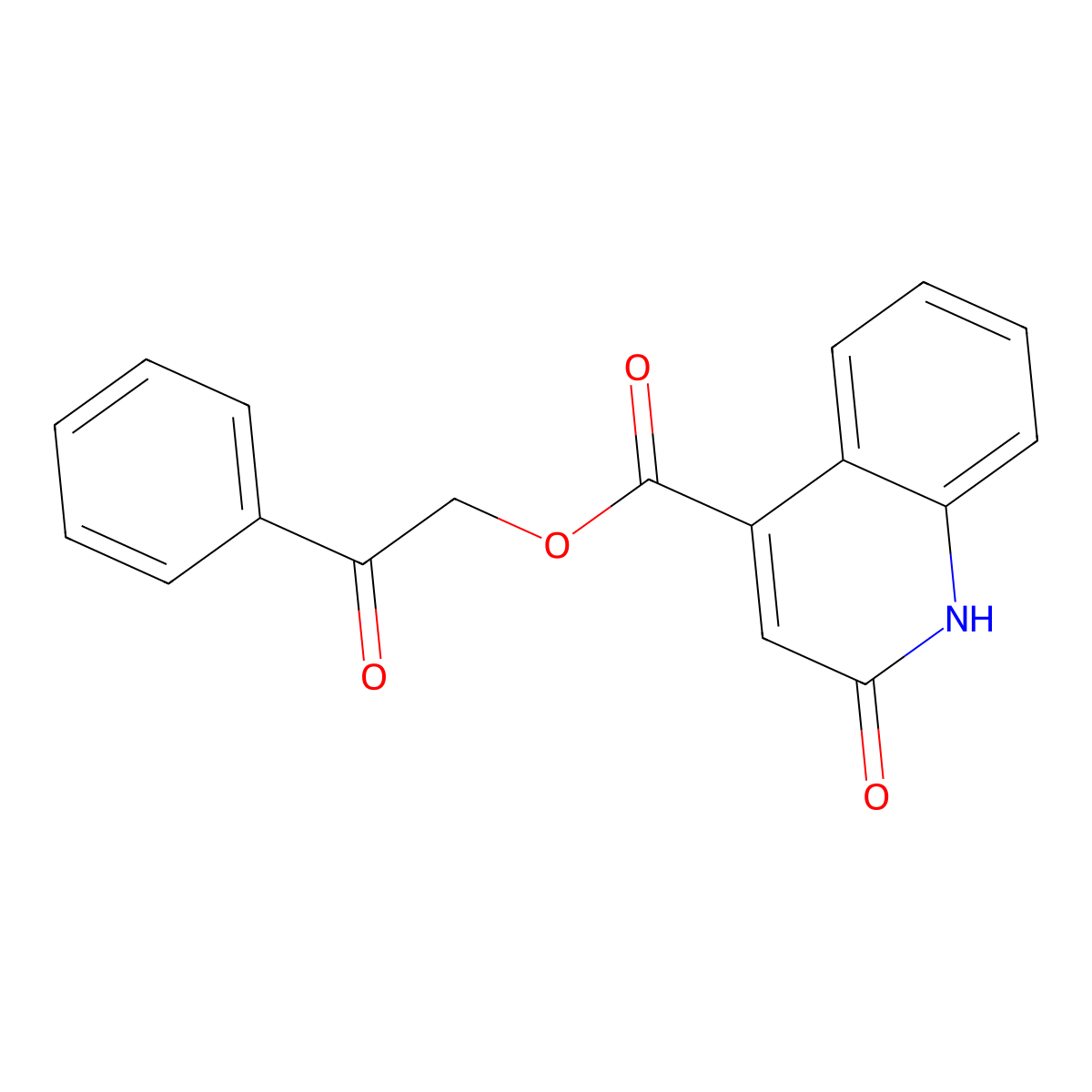 2-Oxo-2-phenylethyl 2-hydroxyquinoline-4-carboxylate molecular structure, CAS 312272-35-8