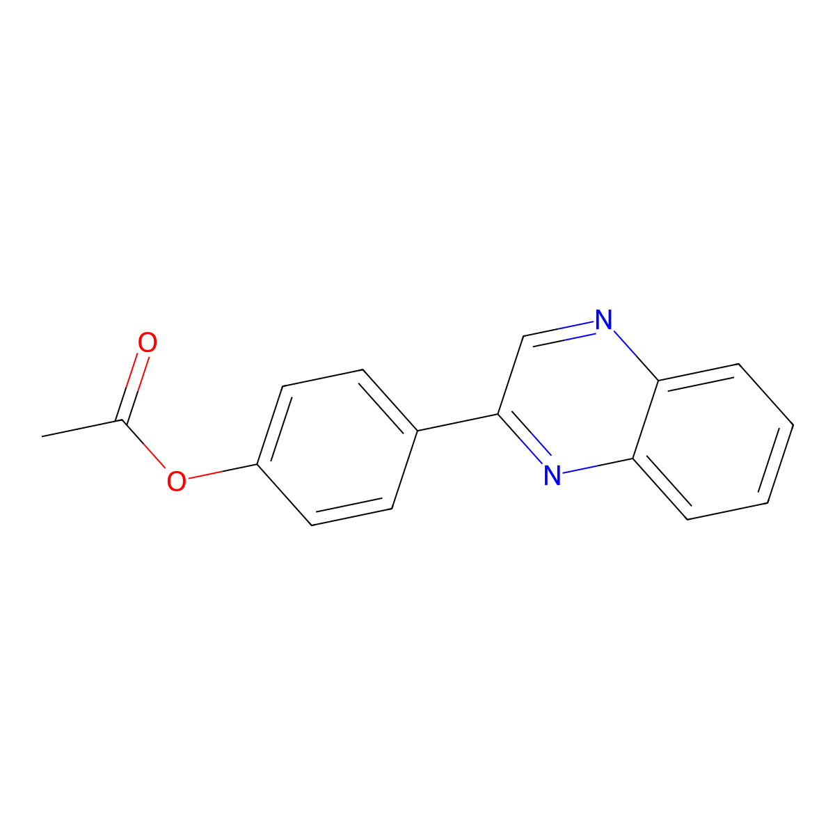 4-(2-Quinoxalinyl)phenyl acetate molecular structure, CAS 312272-69-8