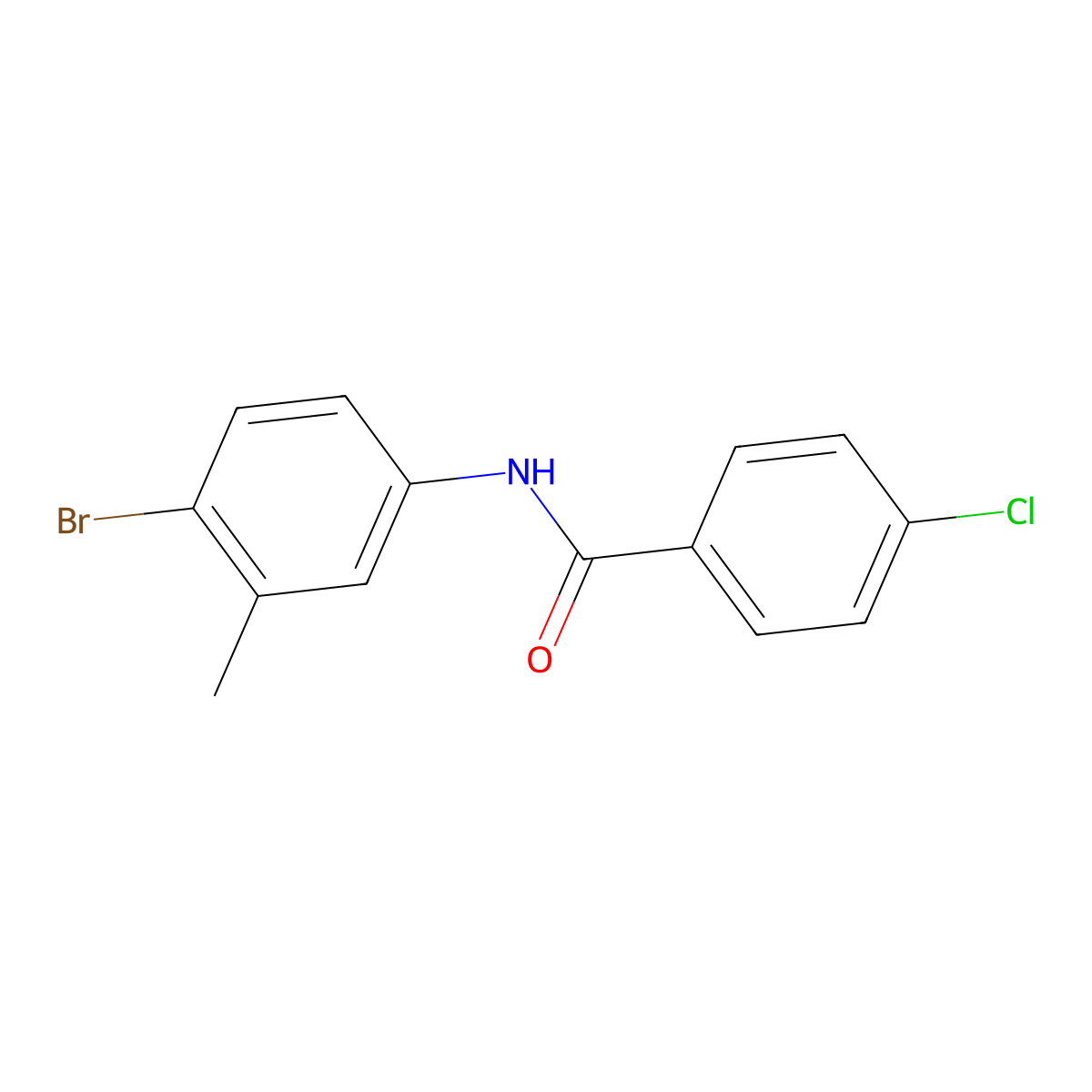 N-(4-bromo-3-methylphenyl)-4-chlorobenzamide molecular structure, CAS 312273-09-9