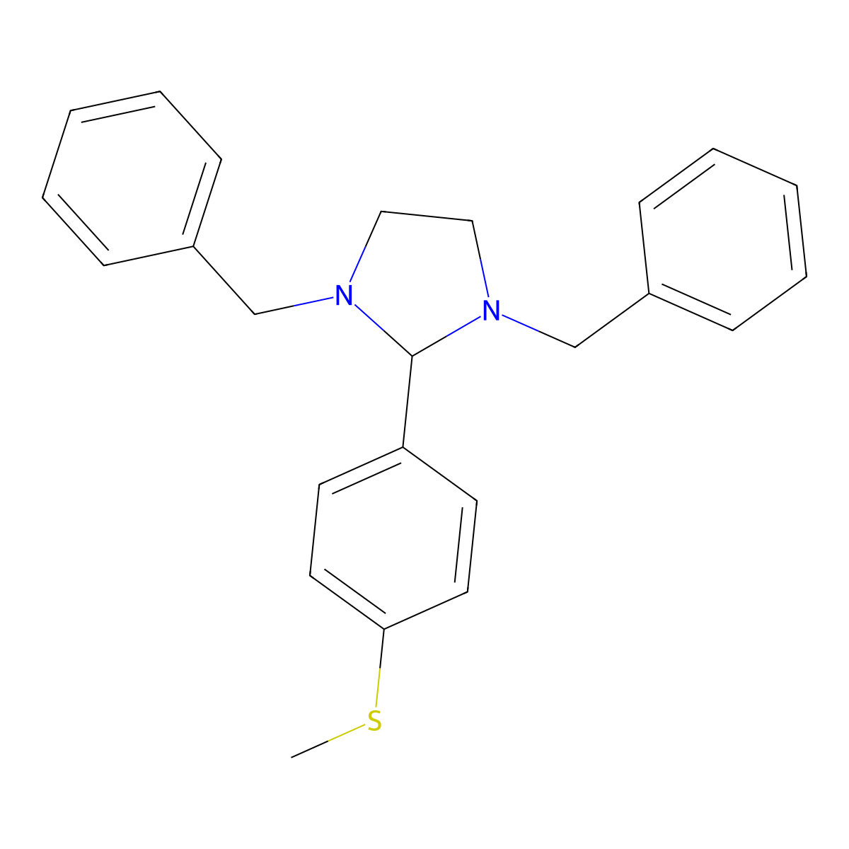 1,3-Dibenzyl-2-[4-(methylsulfanyl)phenyl]imidazolidine molecular structure, CAS 312274-28-5