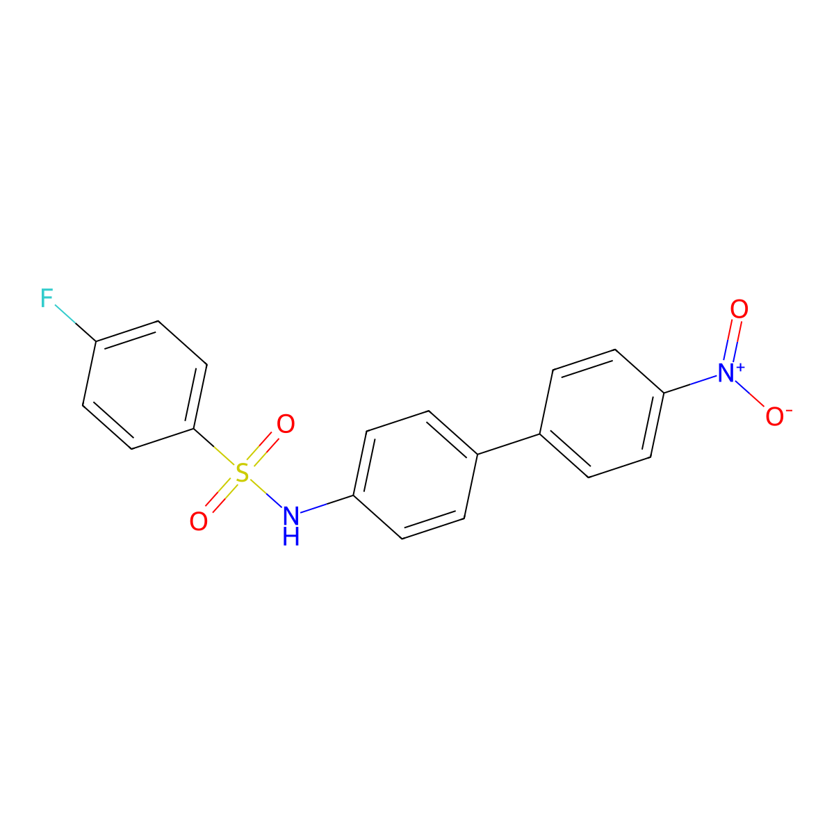 4-fluoro-N-[4-(4-nitrophenyl)phenyl]benzenesulfonamide molecular structure, CAS 312275-48-2