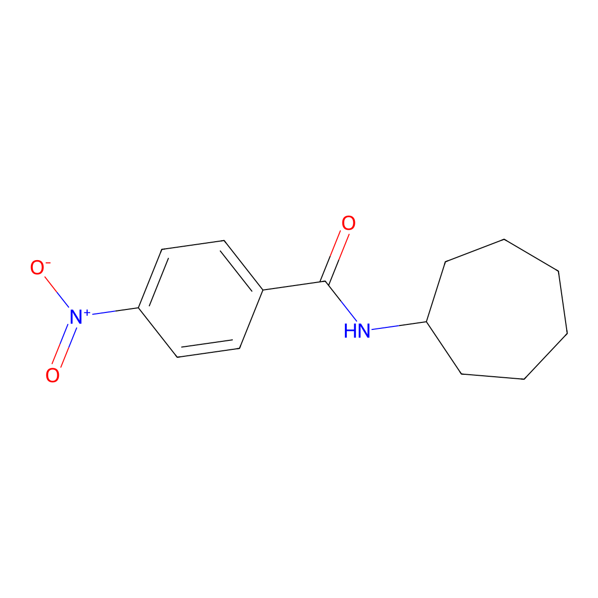 N-cycloheptyl-4-nitrobenzamide molecular structure, CAS 312276-51-0