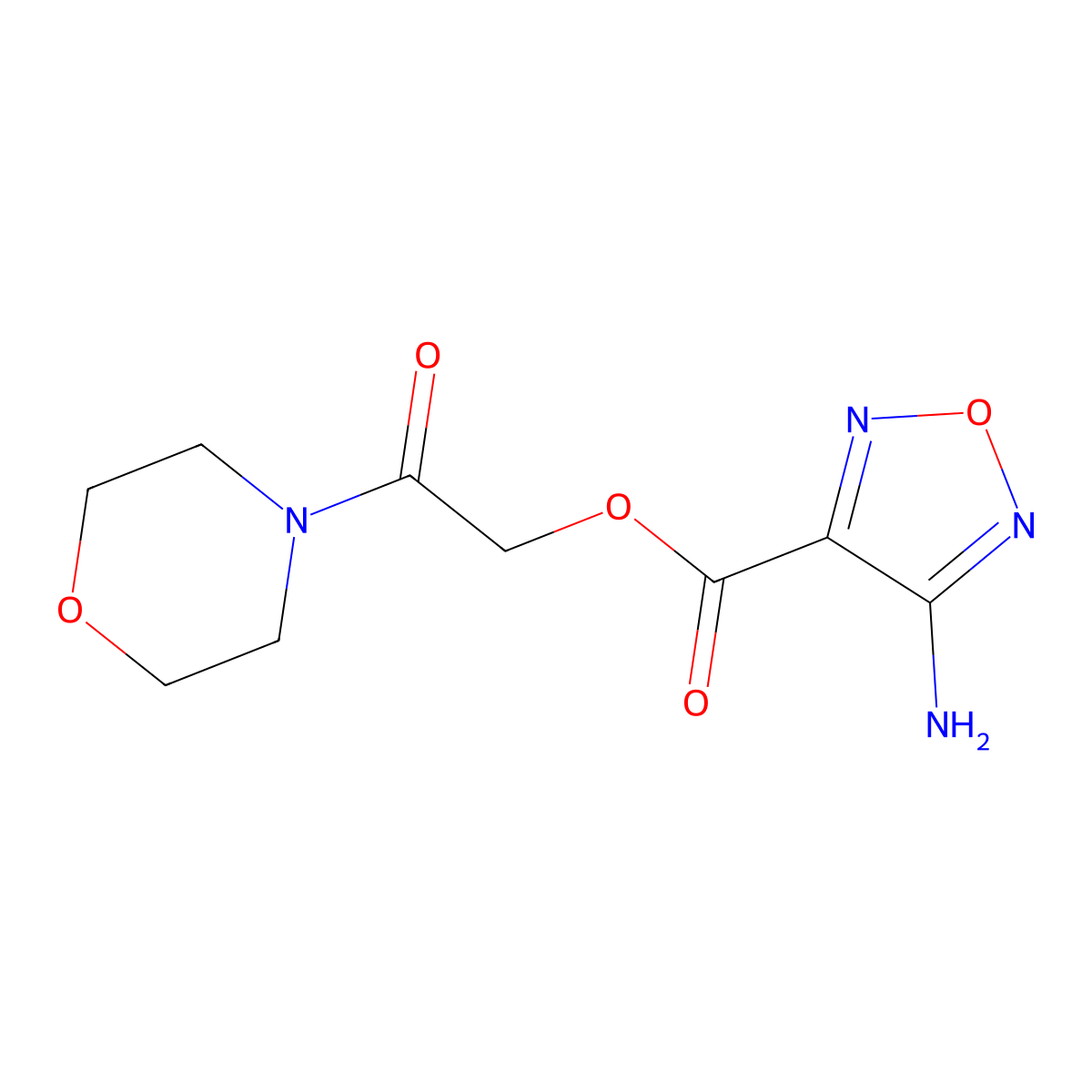 4-Amino-furazan-3-carboxylic acid 2-morpholin-4-yl-2-oxo-ethyl ester molecular structure, CAS 312277-99-9