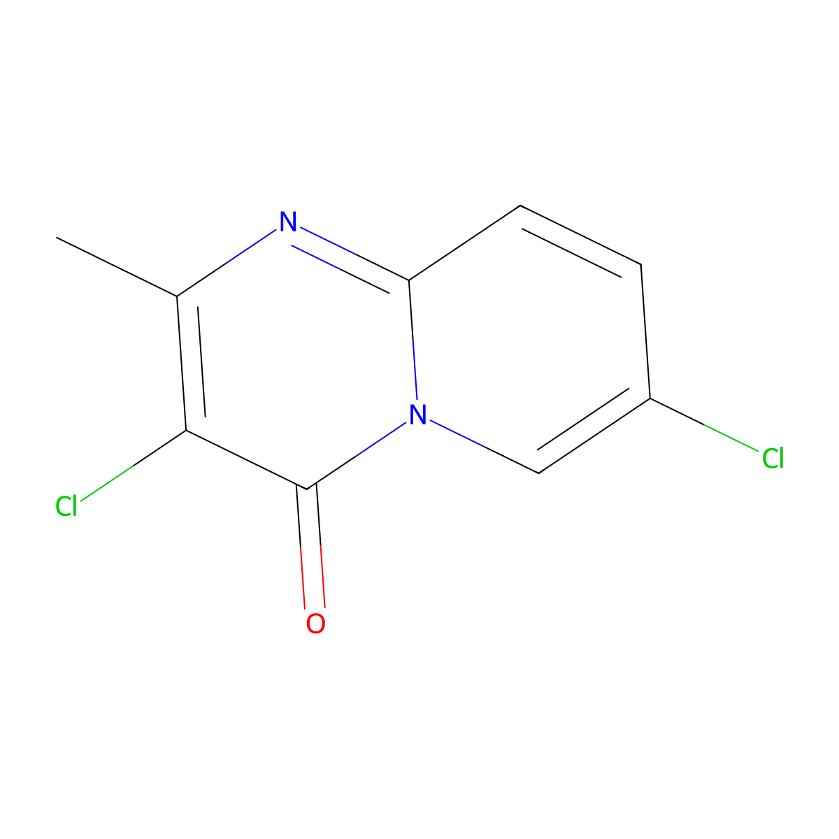 3,7-dichloro-2-methyl-4H-pyrido[1,2-a]pyrimidin-4-one molecular structure, CAS 312278-74-3