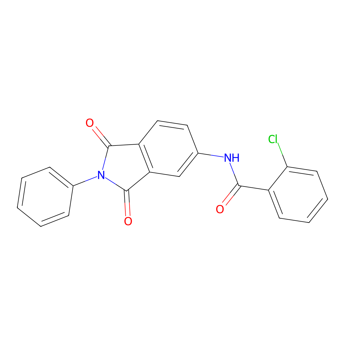 2-chloro-N-(1,3-dioxo-2-phenyl-2,3-dihydro-1H-isoindol-5-yl)benzamide molecular structure, CAS 312279-70-2