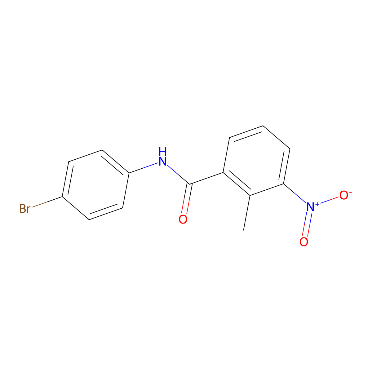 N-(4-bromophenyl)-2-methyl-3-nitrobenzamide molecular structure, CAS 312280-06-1