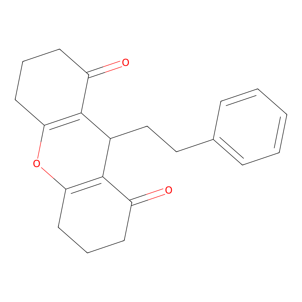 9-(2-Phenylethyl)-3,4,5,6,7,9-hexahydro-1H-xanthene-1,8(2H)-dione molecular structure, CAS 312280-73-2