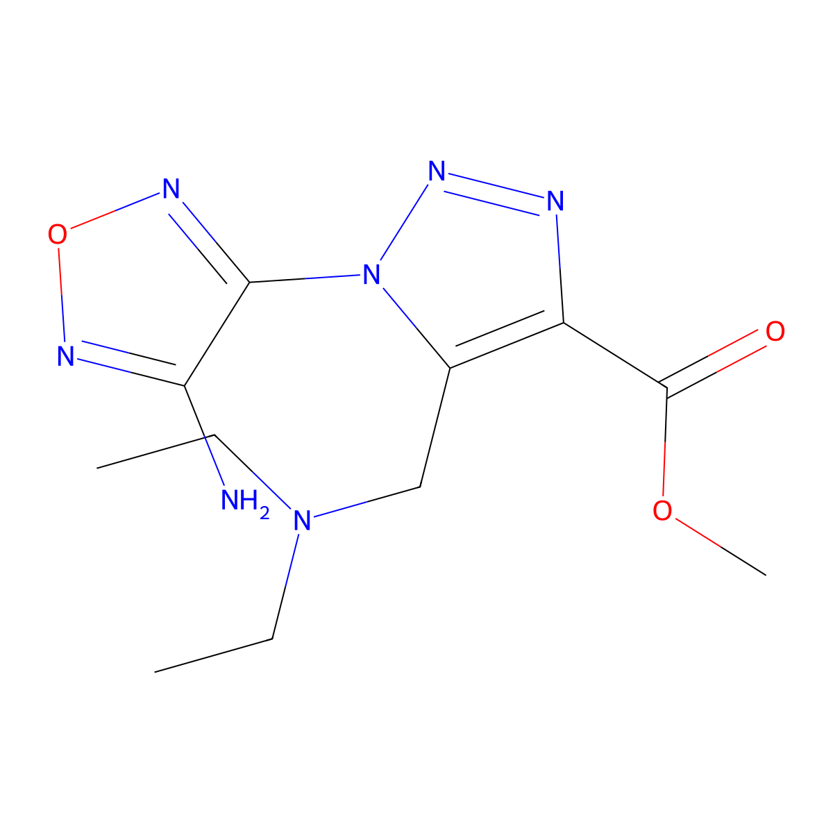 methyl 1-(4-amino-1,2,5-oxadiazol-3-yl)-5-[(diethylamino)methyl]-1H-1,2,3-triazole-4-carboxylate molecular structure, CAS 312281-48-4