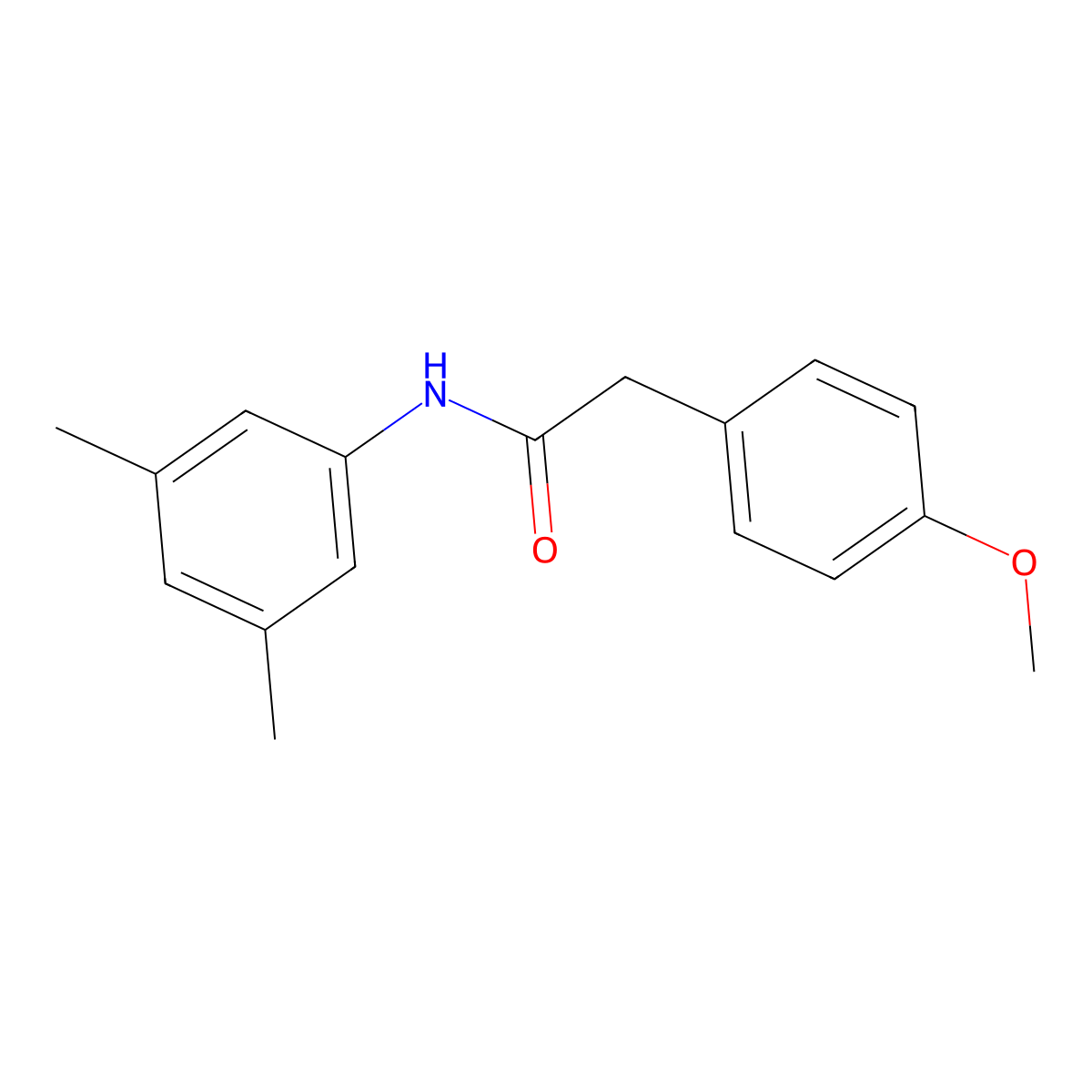 N-(3,5-dimethylphenyl)-2-(4-methoxyphenyl)acetamide molecular structure, CAS 312281-72-4