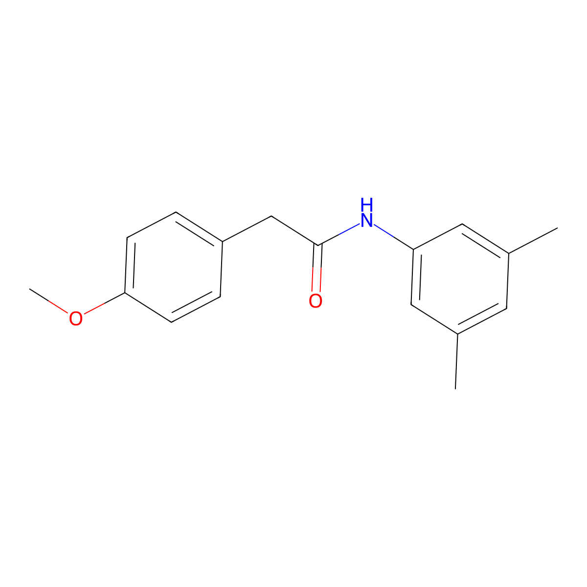 N-(3,5-dimethylphenyl)-2-(4-methoxyphenyl)acetamide molecular structure, CAS 312281-72-4