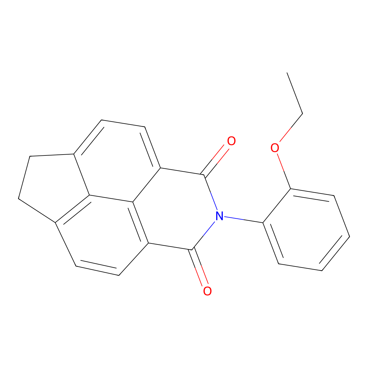 2-(2-ethoxyphenyl)-6,7-dihydro-1H-indeno[6,7,1-def]isoquinoline-1,3(2H)-dione molecular structure, CAS 312284-75-6