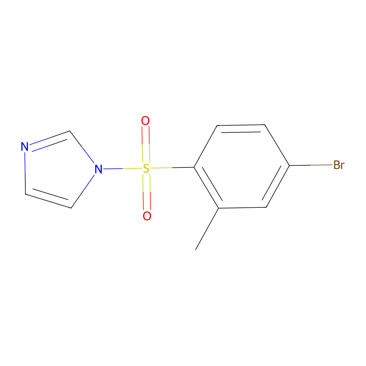 1-(4-Bromo-2-methylphenyl)sulfonylimidazole molecular structure, CAS 312284-84-7