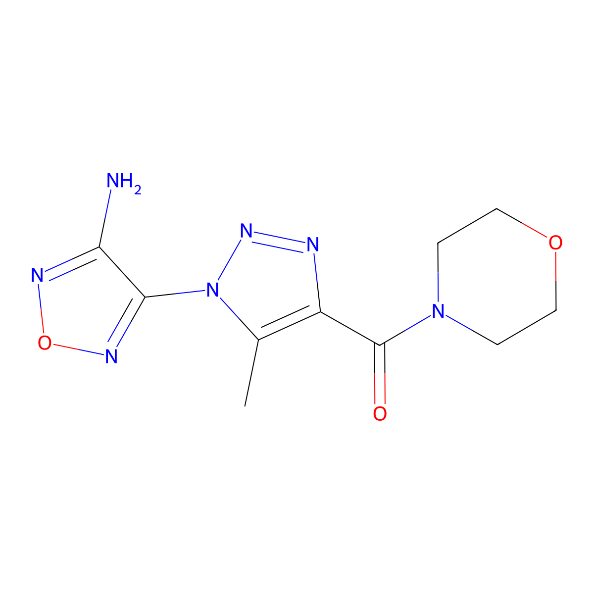 [1-(4-Amino-1,2,5-oxadiazol-3-yl)-5-methyltriazol-4-yl]-morpholin-4-ylmethanone molecular structure, CAS 312285-86-2